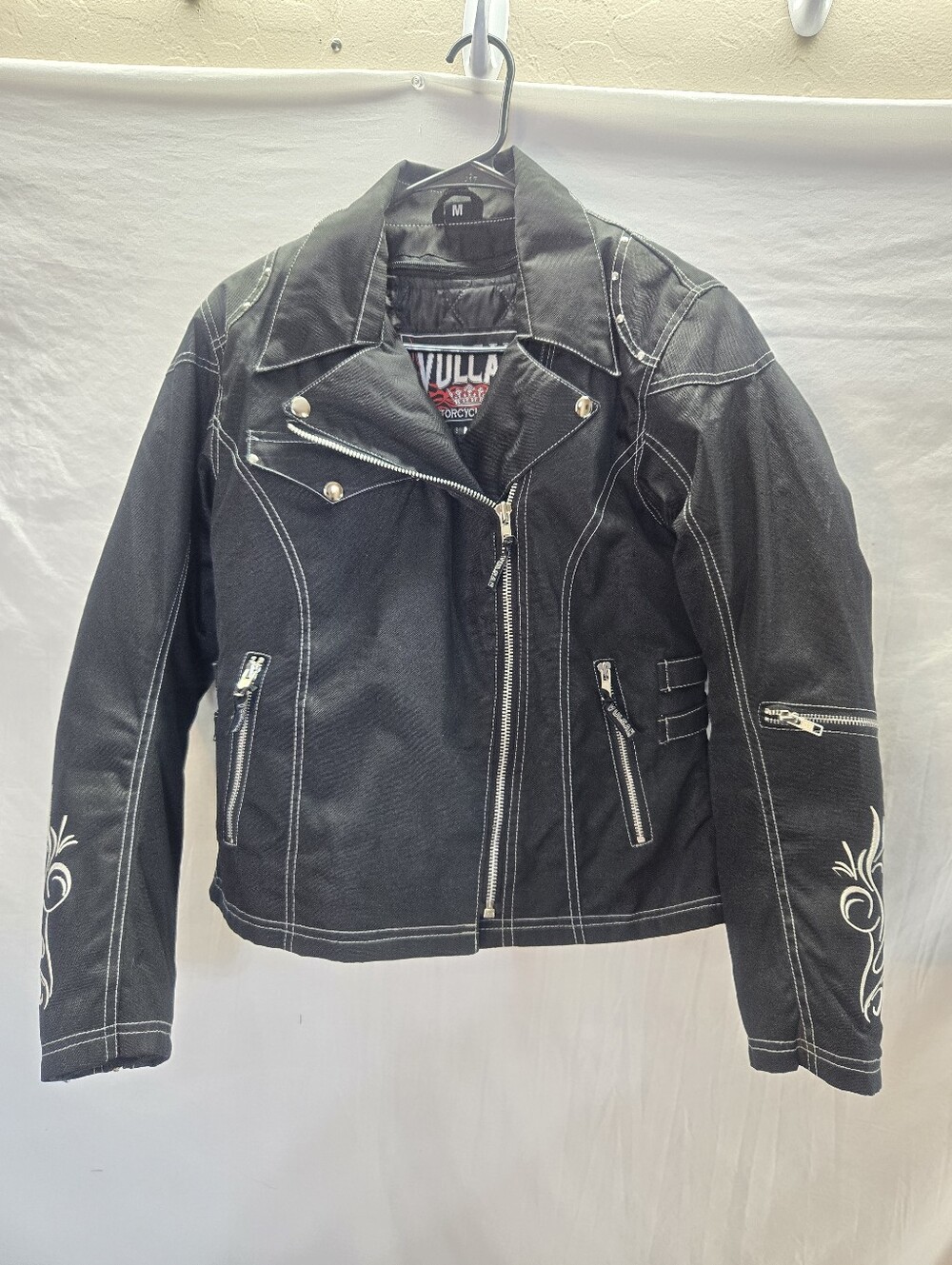 Vulcan Woman’s Size Medium Black Canvas Motorcycle Jacket